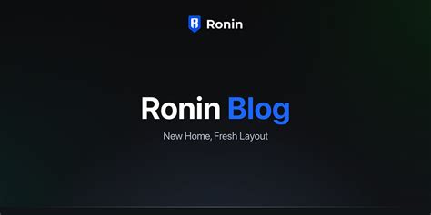 ronif blog|Ronin’s Newsletter .